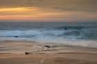 USA, New Jersey, Cape May National Seashore. Ocean and waves at sunrise. Art Print